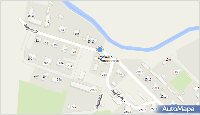 Święty Wojciech, Jagielnik, 23b, mapa Święty Wojciech