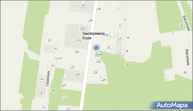 Swolszewice Duże, Jana Pawła II, 132, mapa Swolszewice Duże