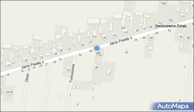 Swolszewice Duże, Jana Pawła II, 40, mapa Swolszewice Duże