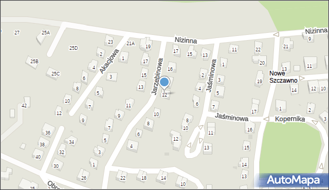 Szczawno-Zdrój, Jarzębinowa, 12, mapa Szczawno-Zdrój