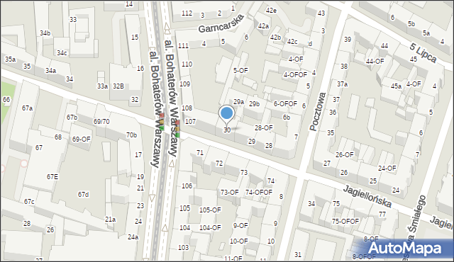 Szczecin, Jagiellońska, 30, mapa Szczecina