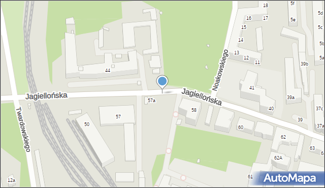 Szczecin, Jagiellońska, 57c, mapa Szczecina