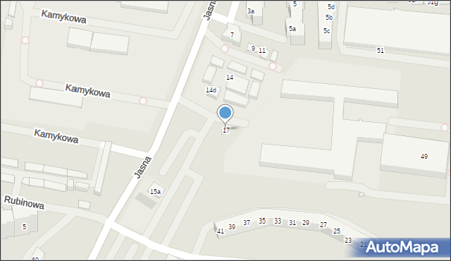 Szczecin, Jasna, 17, mapa Szczecina