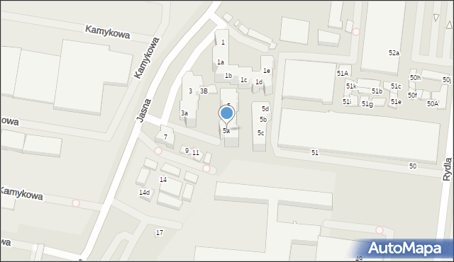 Szczecin, Jasna, 5a, mapa Szczecina