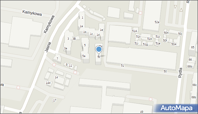 Szczecin, Jasna, 5c, mapa Szczecina