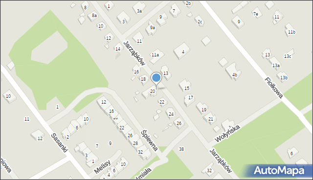 Szczecin, Jarząbków, 20A, mapa Szczecina