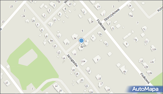 Szczecin, Jarząbków, 9a, mapa Szczecina