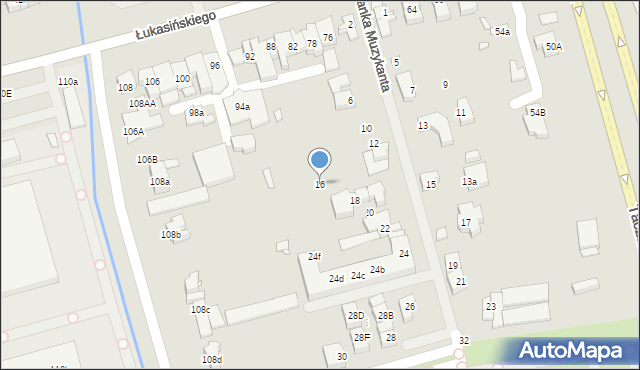 Szczecin, Janka Muzykanta, 16, mapa Szczecina