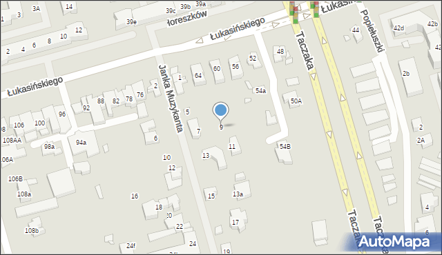 Szczecin, Janka Muzykanta, 9, mapa Szczecina