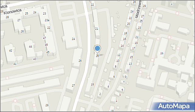 Szczecin, Janickiego Klemensa, 20, mapa Szczecina