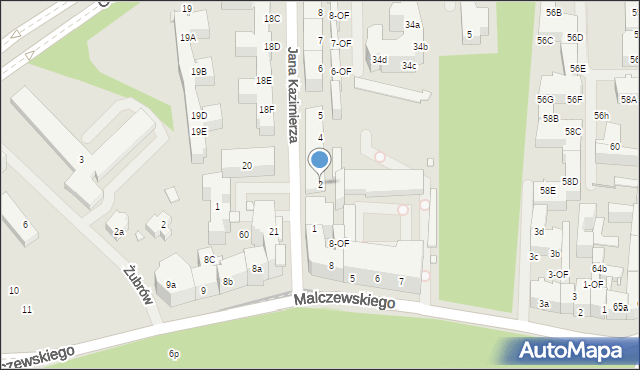 Szczecin, Jana Kazimierza, 2, mapa Szczecina