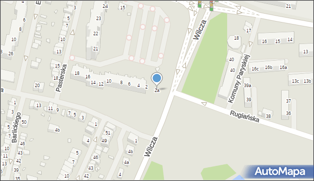 Szczecin, Jarogniewa, 2a, mapa Szczecina