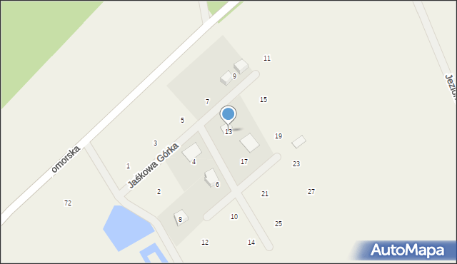 Szczenurze, Jaśkowa Górka, 13, mapa Szczenurze