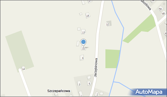 Szczepańcowa, Jarzębinowa, 11, mapa Szczepańcowa