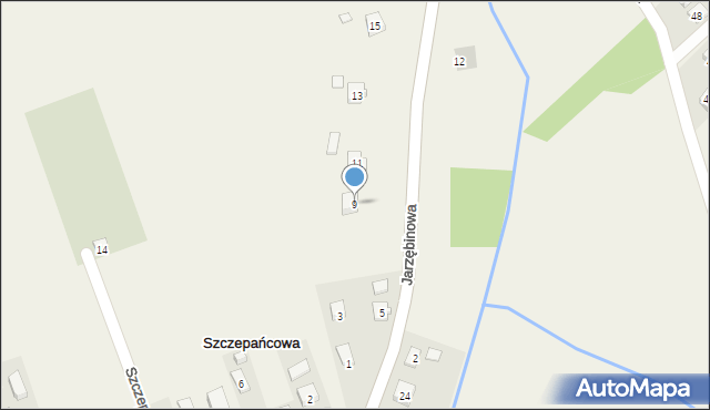 Szczepańcowa, Jarzębinowa, 9, mapa Szczepańcowa