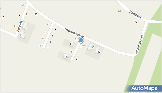 Szczytniki, Jastrzębia, 1, mapa Szczytniki