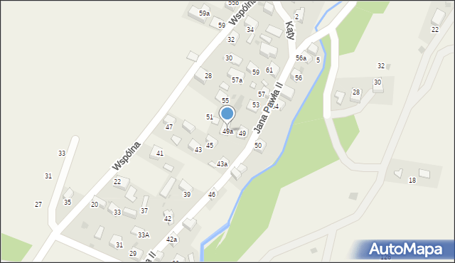 Szlachtowa, Jana Pawła II, 49a, mapa Szlachtowa