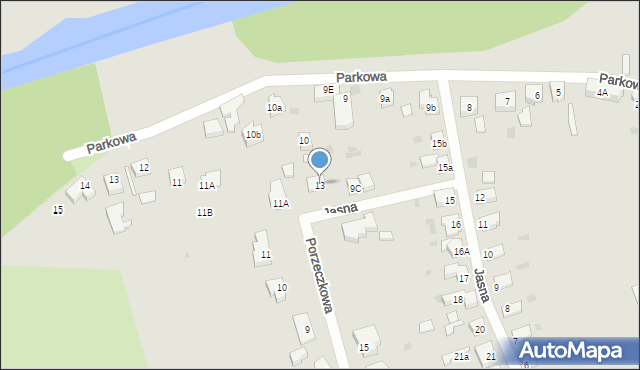 Szprotawa, Jasna, 13, mapa Szprotawa