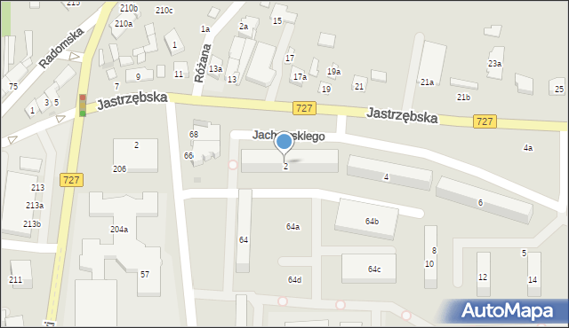 Szydłowiec, Jachowskiego Władysława, 2, mapa Szydłowiec