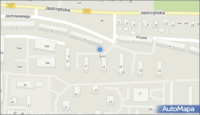 Szydłowiec, Jachowskiego Władysława, 5, mapa Szydłowiec