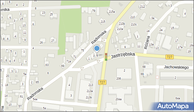 Szydłowiec, Jastrzębska, 5, mapa Szydłowiec