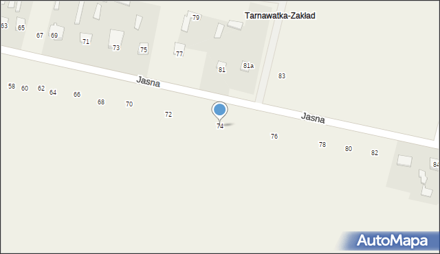 Tarnawatka, Jasna, 74, mapa Tarnawatka