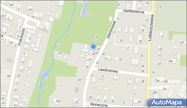 Tarnogród, Jaśminowa, 12, mapa Tarnogród