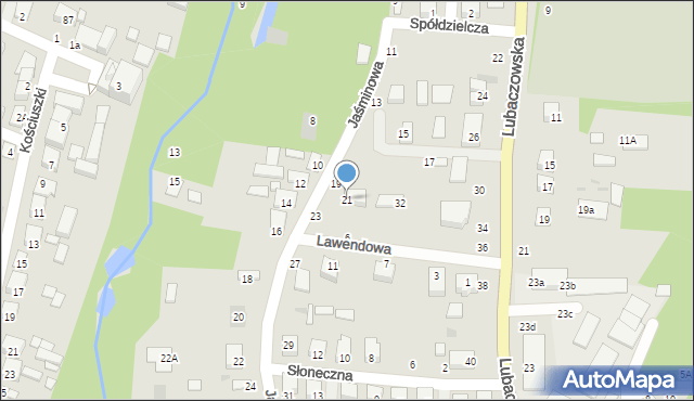 Tarnogród, Jaśminowa, 21, mapa Tarnogród