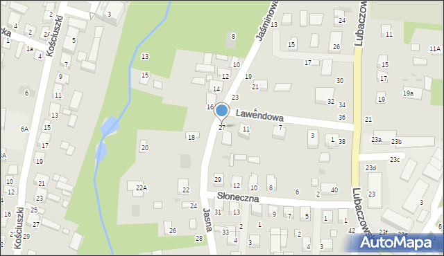 Tarnogród, Jaśminowa, 27, mapa Tarnogród