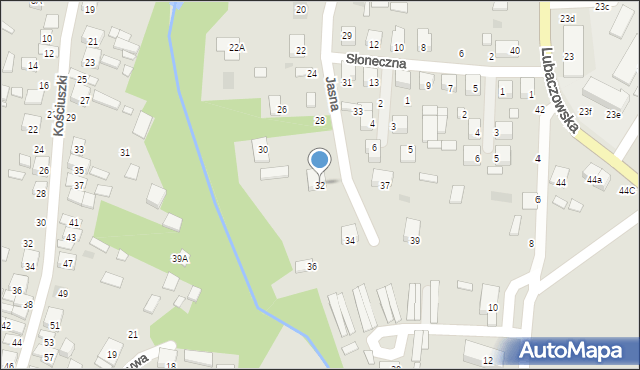 Tarnogród, Jaśminowa, 32, mapa Tarnogród