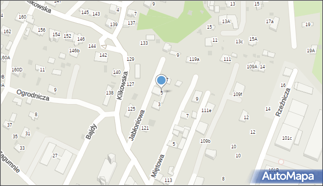 Tarnów, Jabłoniowa, 5, mapa Tarnów