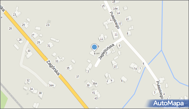 Tarnowskie Góry, Jagiellońska, 7, mapa Tarnowskie Góry