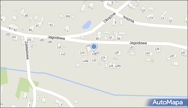 Tarnowskie Góry, Jagodowa, 118, mapa Tarnowskie Góry