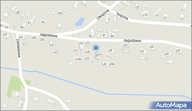 Tarnowskie Góry, Jagodowa, 124, mapa Tarnowskie Góry