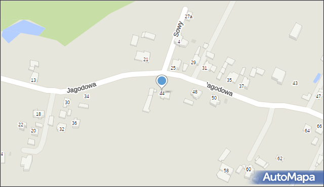 Tarnowskie Góry, Jagodowa, 44, mapa Tarnowskie Góry