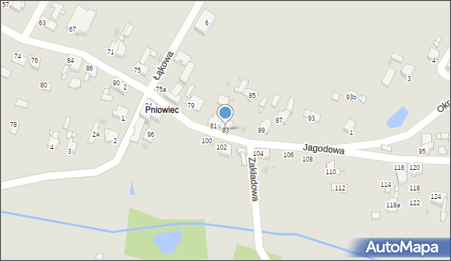 Tarnowskie Góry, Jagodowa, 83, mapa Tarnowskie Góry