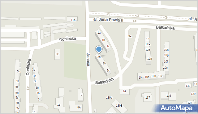 Tarnowskie Góry, Janasa Wincentego, 2a, mapa Tarnowskie Góry