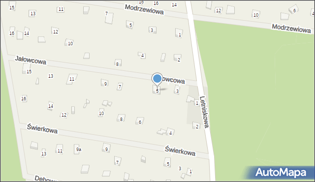 Tartak Brzózki, Jałowcowa, 5, mapa Tartak Brzózki