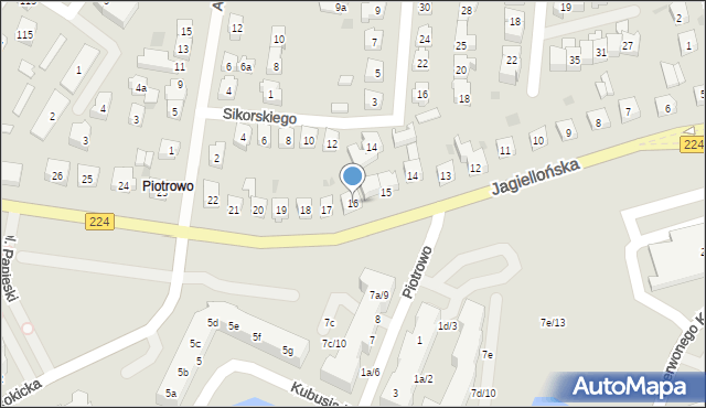 Tczew, Jagiellońska, 16, mapa Tczew