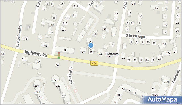 Tczew, Jagiellońska, 25, mapa Tczew