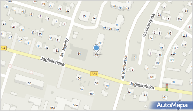 Tczew, Jagiellońska, 29, mapa Tczew