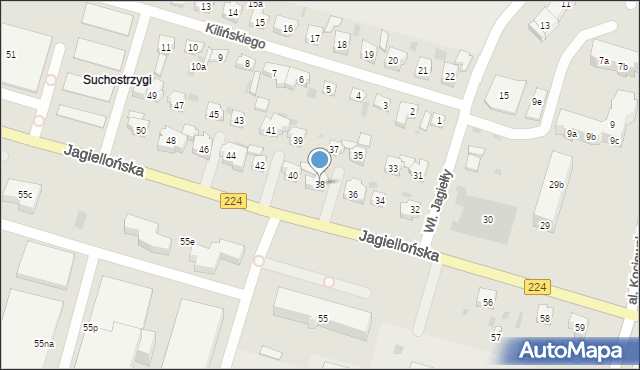 Tczew, Jagiellońska, 38, mapa Tczew