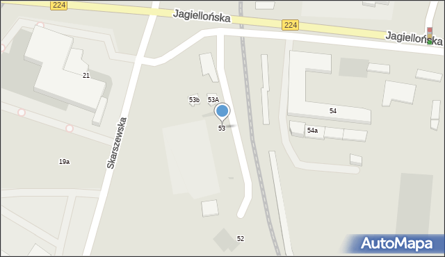 Tczew, Jagiellońska, 53, mapa Tczew