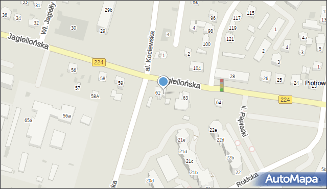 Tczew, Jagiellońska, 62, mapa Tczew