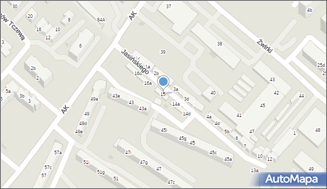 Tczew, Jasińskiego Jakuba, 15, mapa Tczew