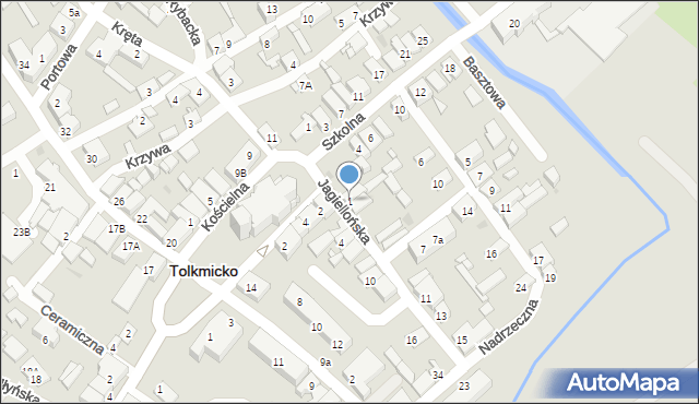 Tolkmicko, Jagiellońska, 1, mapa Tolkmicko