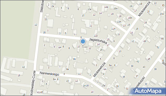 Tomaszów Mazowiecki, Jagiellońska, 10A, mapa Tomaszów Mazowiecki