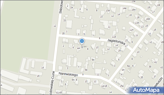 Tomaszów Mazowiecki, Jagiellońska, 6, mapa Tomaszów Mazowiecki