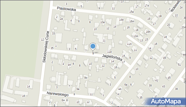 Tomaszów Mazowiecki, Jagiellońska, 9, mapa Tomaszów Mazowiecki