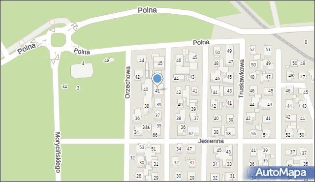 Toruń, Jagodowa, 41, mapa Torunia